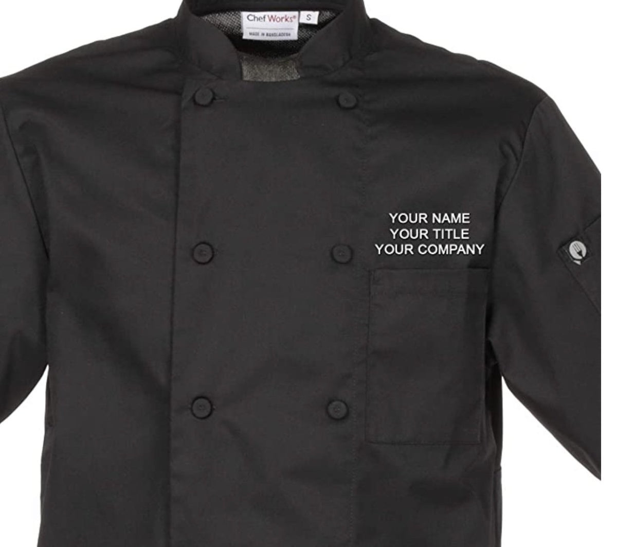 Embroidery Chef Coat JCJ Custom Designs
