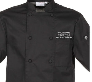 Embroidery Chef Coat – JCJ Custom Designs